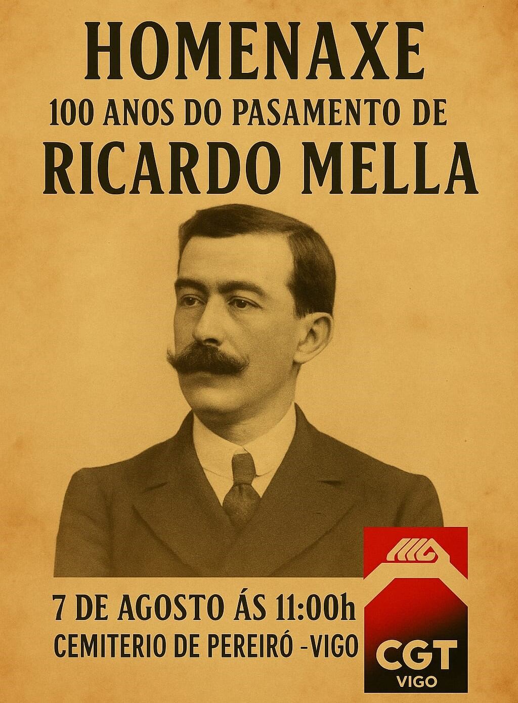Homenaje a Ricardo Mella en Vigo