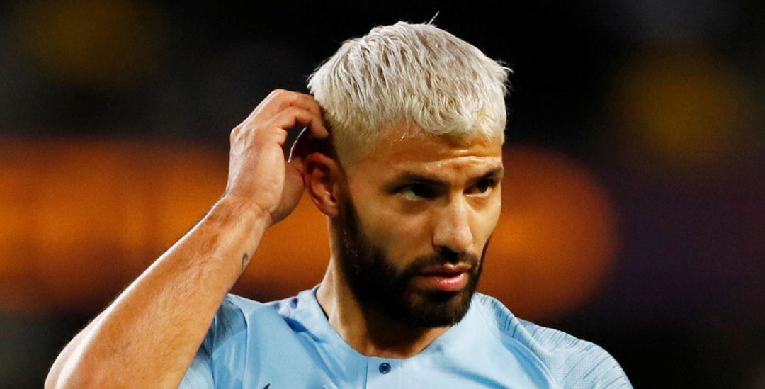 Sergio Agüero, durante un partido con el Manchester City