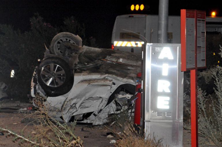 Uno de los coches afectados