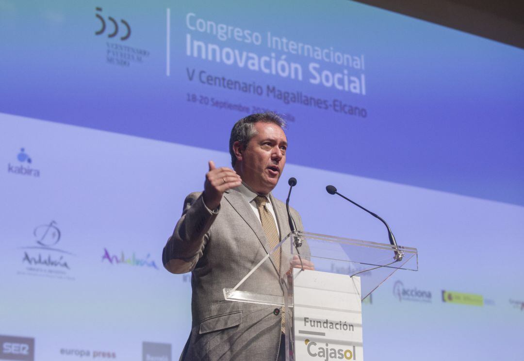 Intervención del alcalde de Sevilla, Juan Espadas en la presentación del Congreso Internacional Innovación Social V Centenario Magallanes-Elcano
