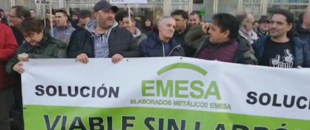 Movilización de trabajadores de Emesa