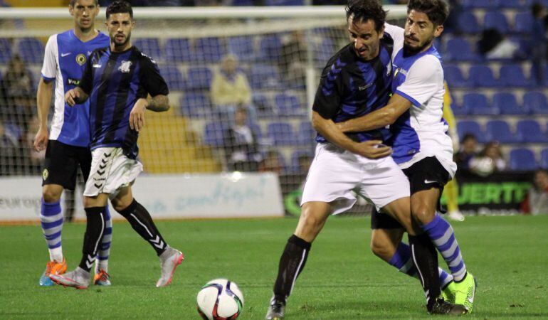 Imagen del partido de ida entre Hércules y Huracán