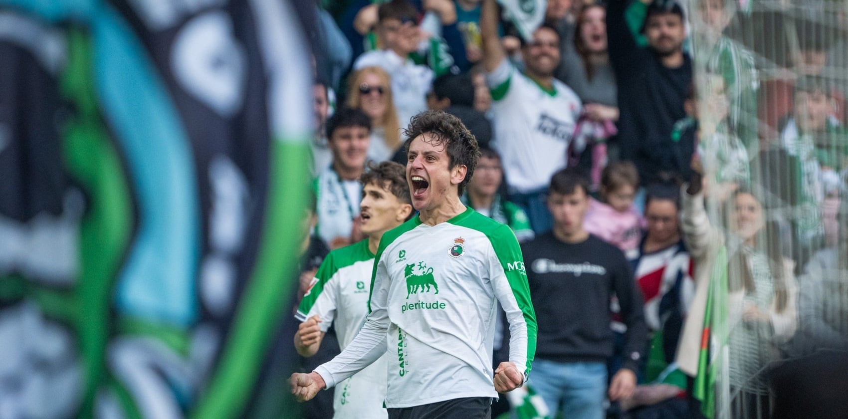 Marco Sangalli, celebrando su gol.