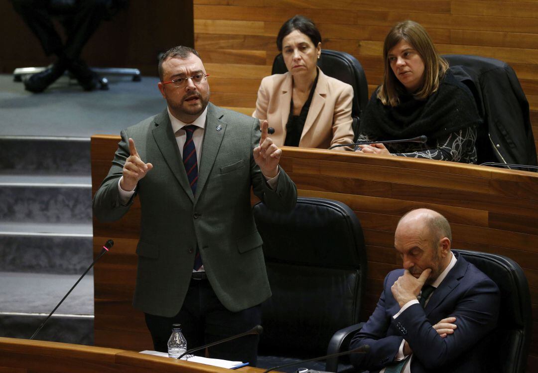 Barbón, durante una de sus intervenciones en la Junta General.