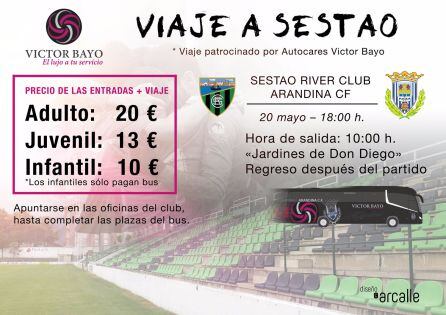 Cartel del viaje organizado para asistir a Sestao.