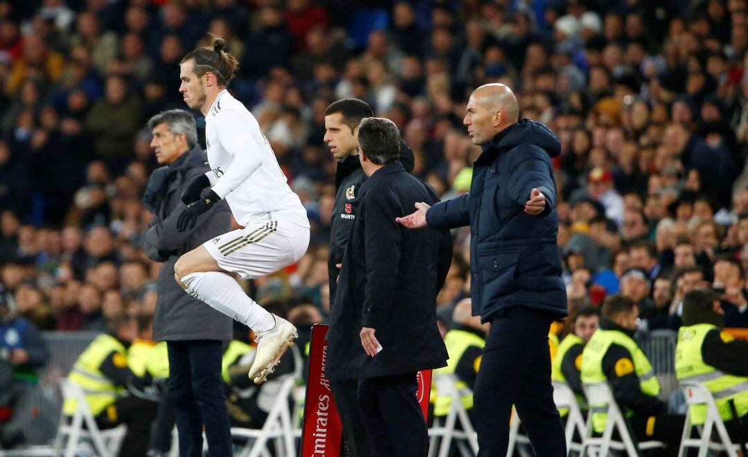 Zidane y Bale, en el Bernabéu.