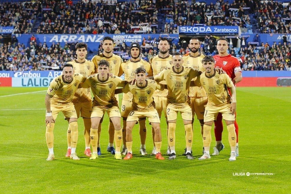 El equipo titular del Málaga que igualó a cero goles ante el Zaragoza en La Romareda