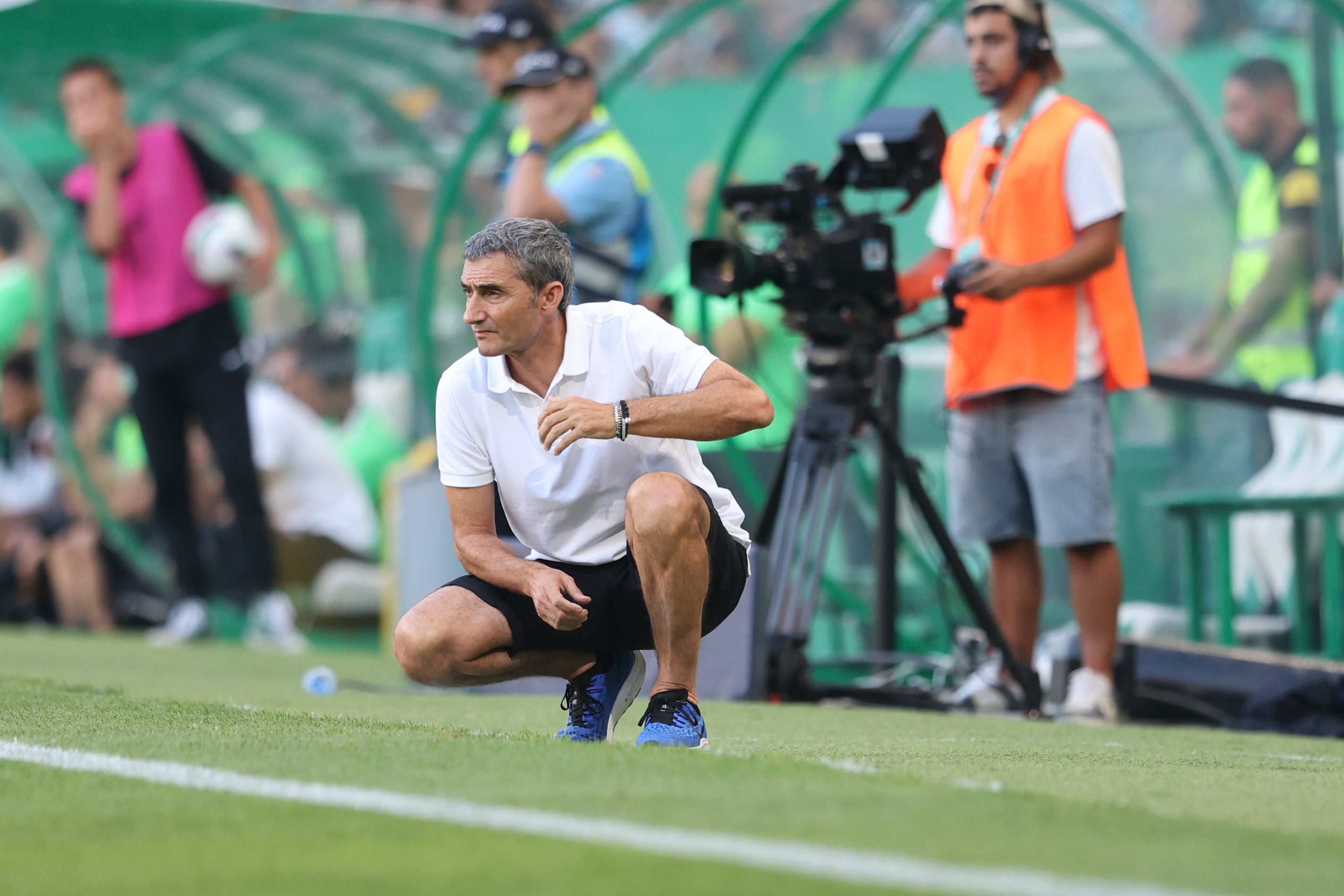 Ernesto Valverde, durante el partido del pasado fin de semana ante el Sporting de Portugal, disputado en Lisbos