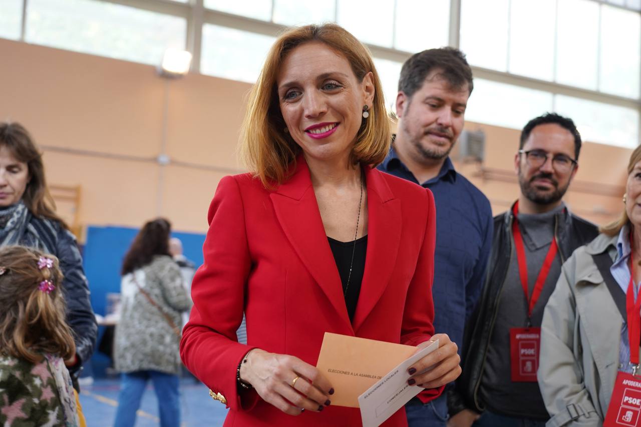 Candelaria Testa, candidata del PSOE en el colegio electoral del pasado 28M