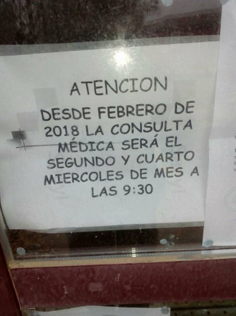 En algunos consultorios de Palencia se pueden leer carteles como el de la foto