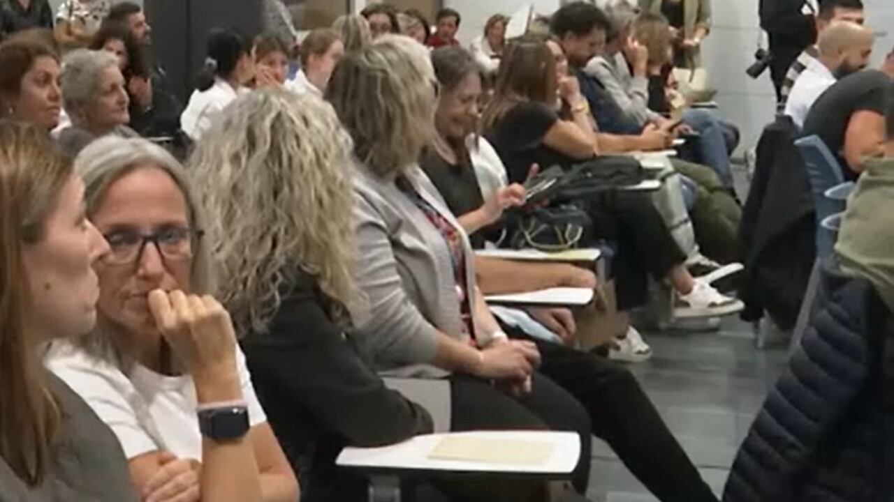 Assemblea d'aprovació del nou conveni col·lectiu del SAAS celebrada ahir després de les votacions