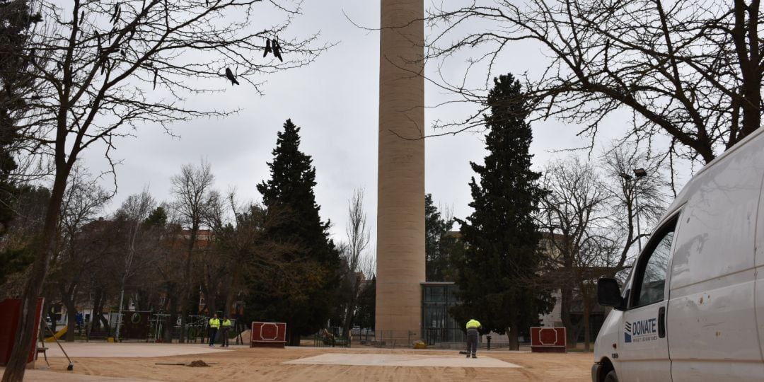 Imagen de los trabajos de recuperación en la Fiesta del árbol