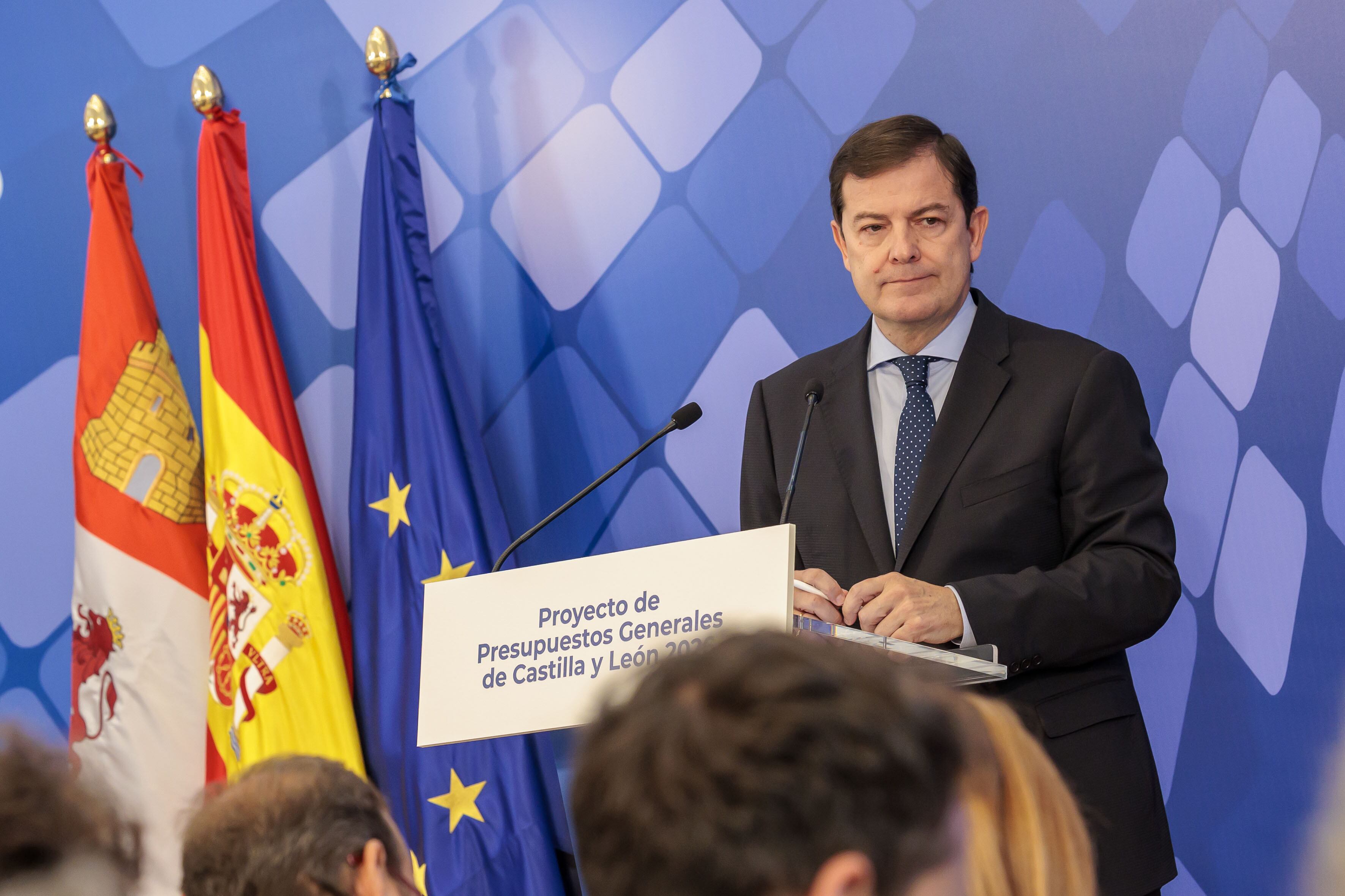 El presidente de la Junta, Alfonso Fernández Mañueco, presenta los presupuestos para el año 2026 | Fuente: Junta de Castilla y León