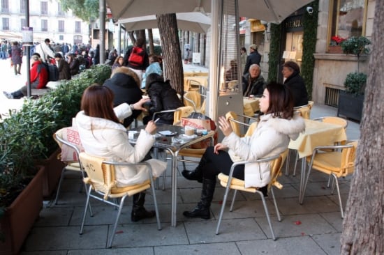 Terrasa d&#039;un bar de Barcelona