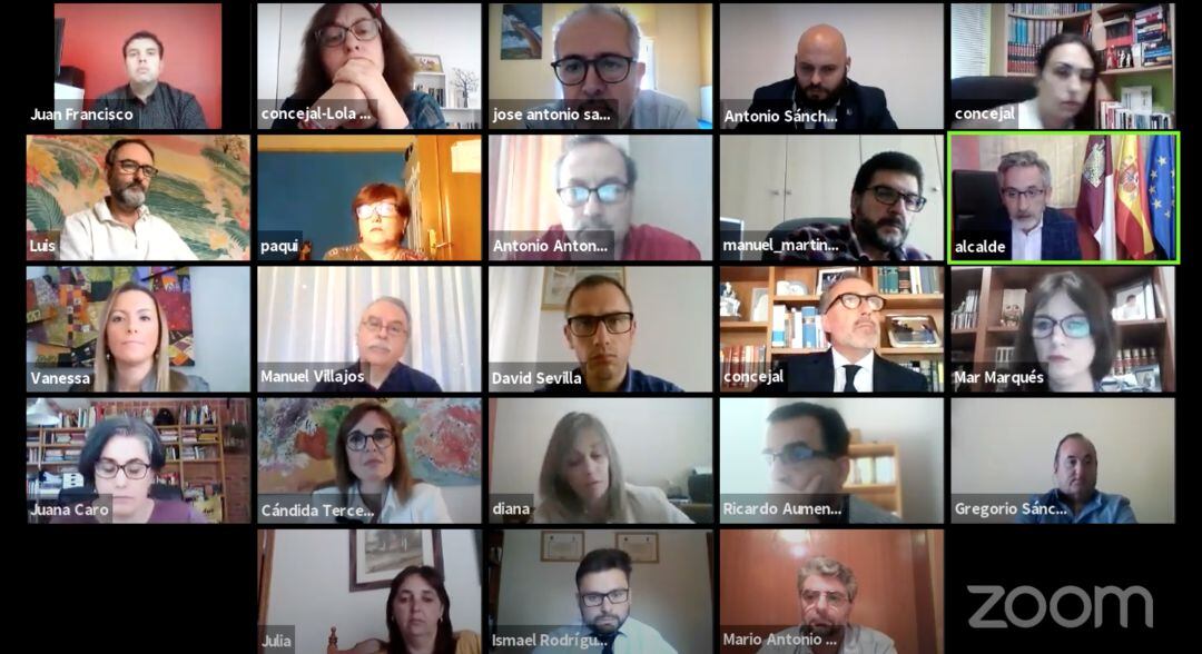 Imagen del pleno municipal de este mes de mayo en Valdepeñas (Ciudad Real)