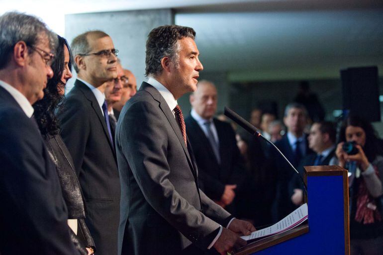 El Síndic General, Vicenç Mateu, durant els actes de commemoració de la Constitució.