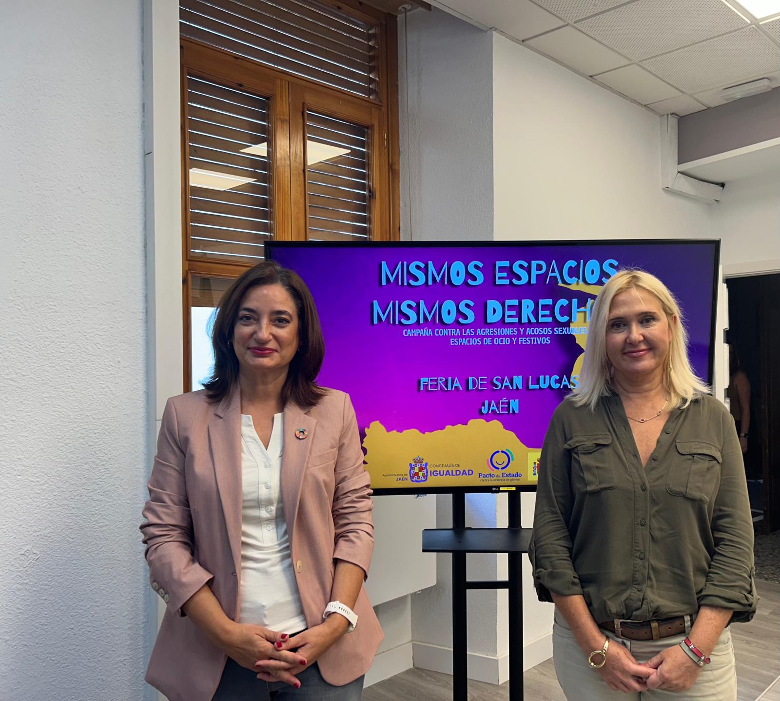 De izqda a dcha, la concejala de Igualdad, Eva Funes, y la primera teniente de alcalde, María Espejo.