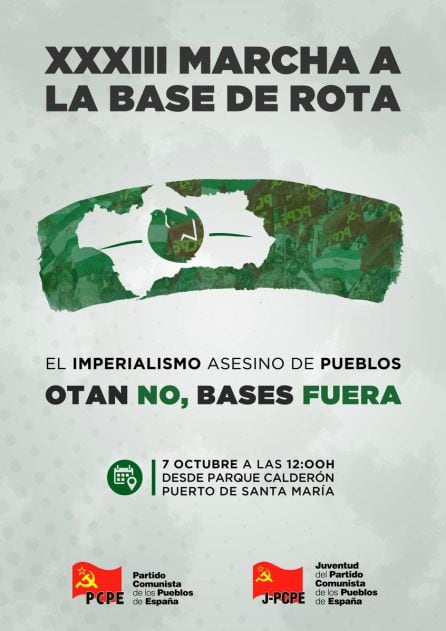 Cartel de la XXXIII de la marcha contra la base de Rota