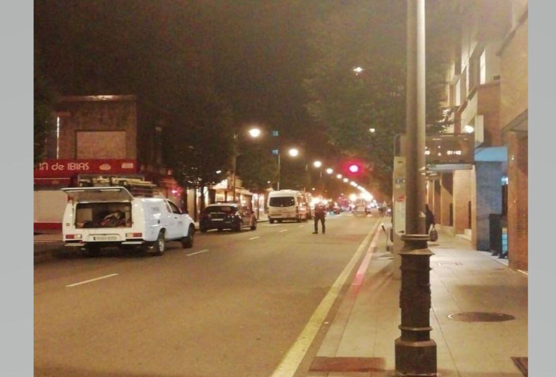 Momento de la intervención durante la pasada madrugada 