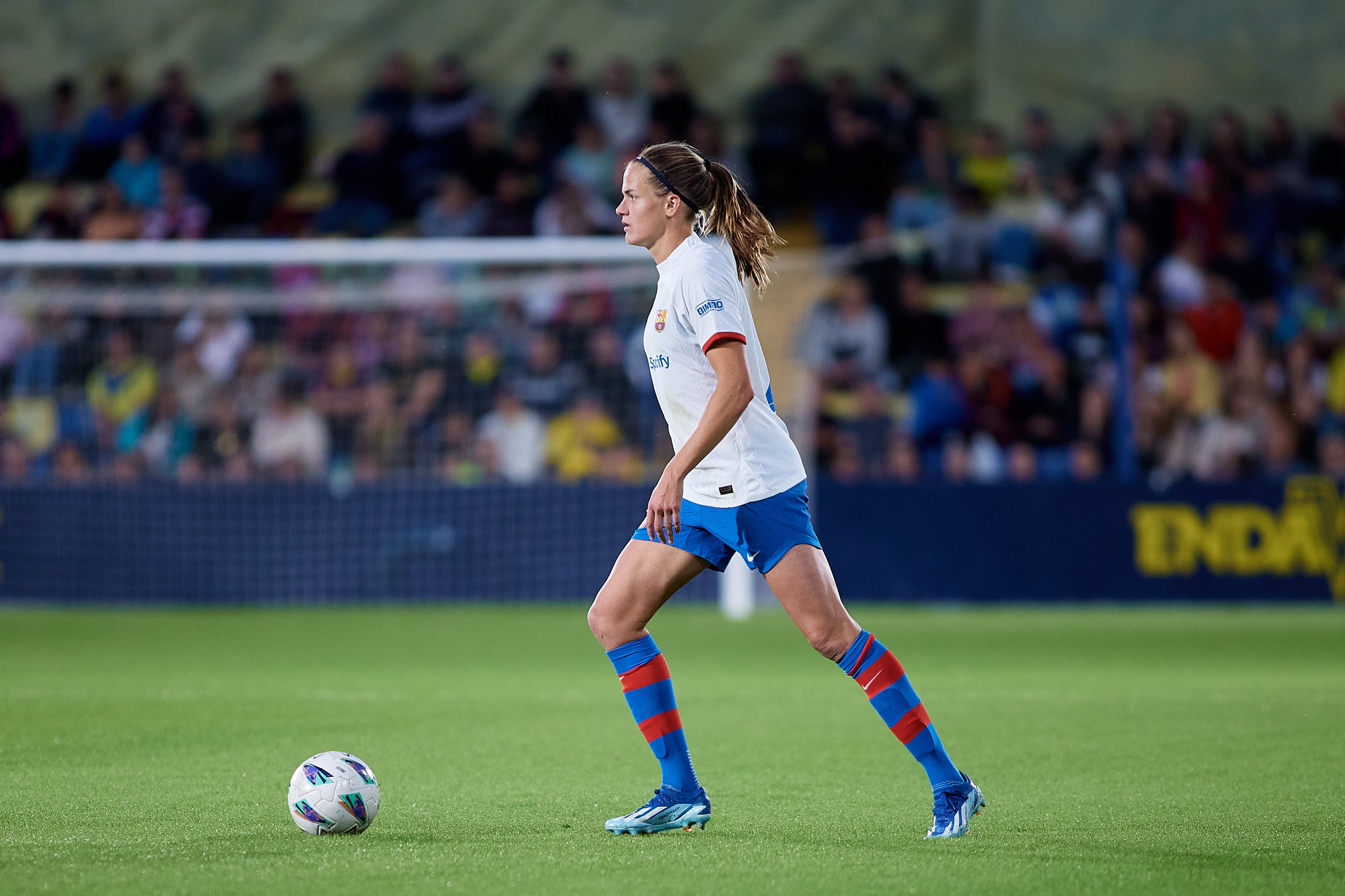 Irene Paredes, el pasado 11 de noviembre, en el partido del FC Barcelona frente al Villarreal. (David Aliaga/NurPhoto/Getty Images)