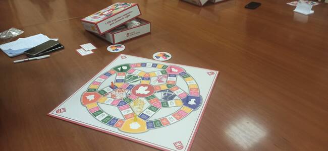 Tablero del Trivial "El gran juego de Castilla La Mancha".