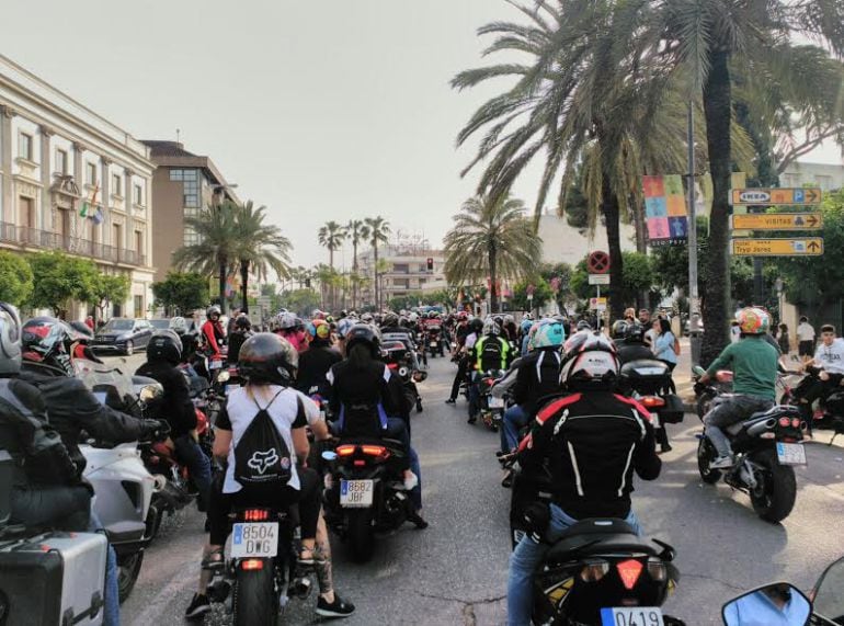 Motores en el centro de la ciudad durante el Gran Premio de Jerez