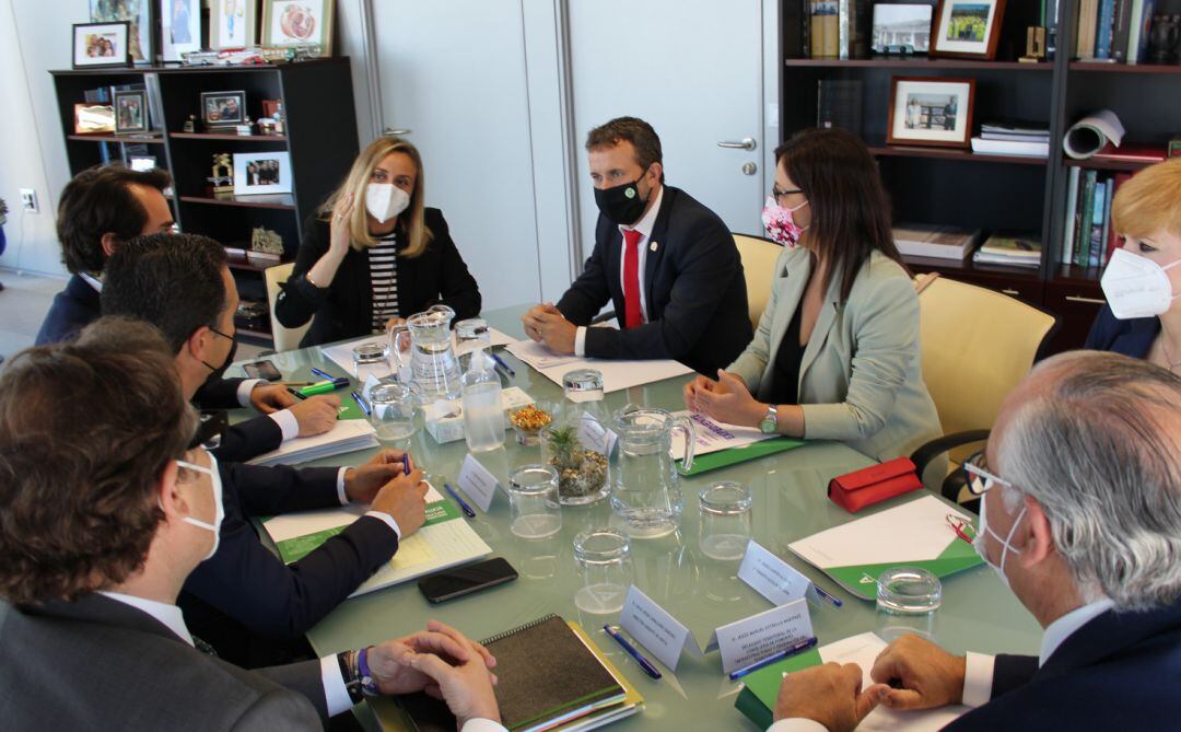 En el centro, la consejera de Fomento, Marifrán Carazo, y el alcalde de Jaén, Julio Millán.