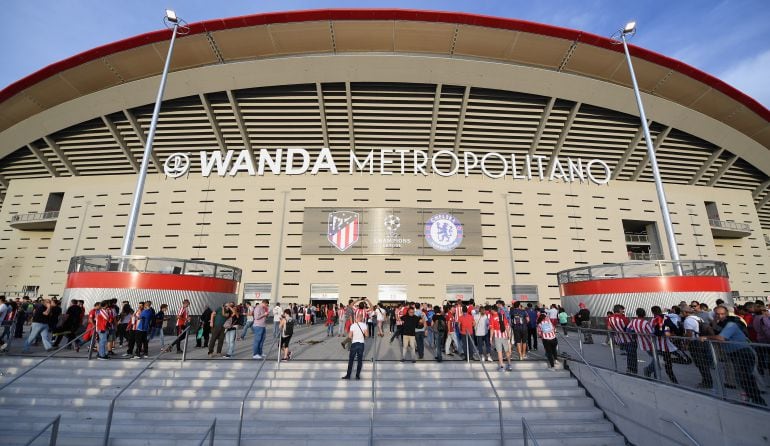 El exterior del estadio del Atlético de Madrid.