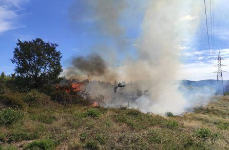 Incendio en el Montearenas, en Ponferrada