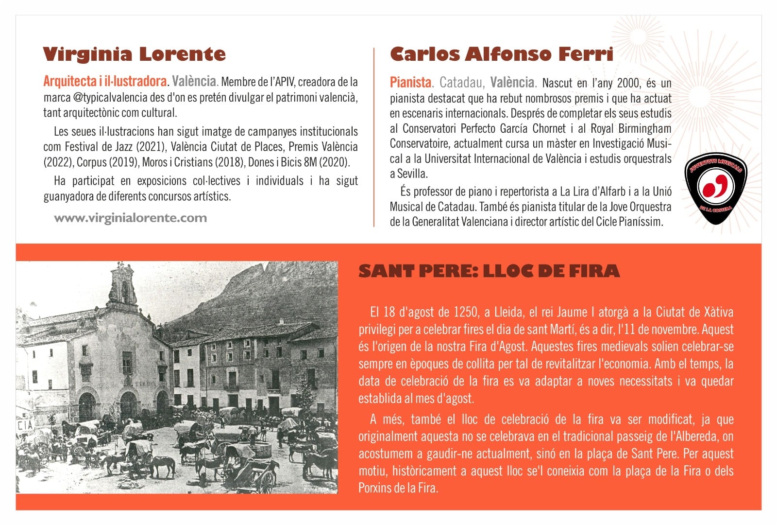 Cartel de la Fira d'Agost 2025. Fuente: Radio Xàtiva Cadena SER