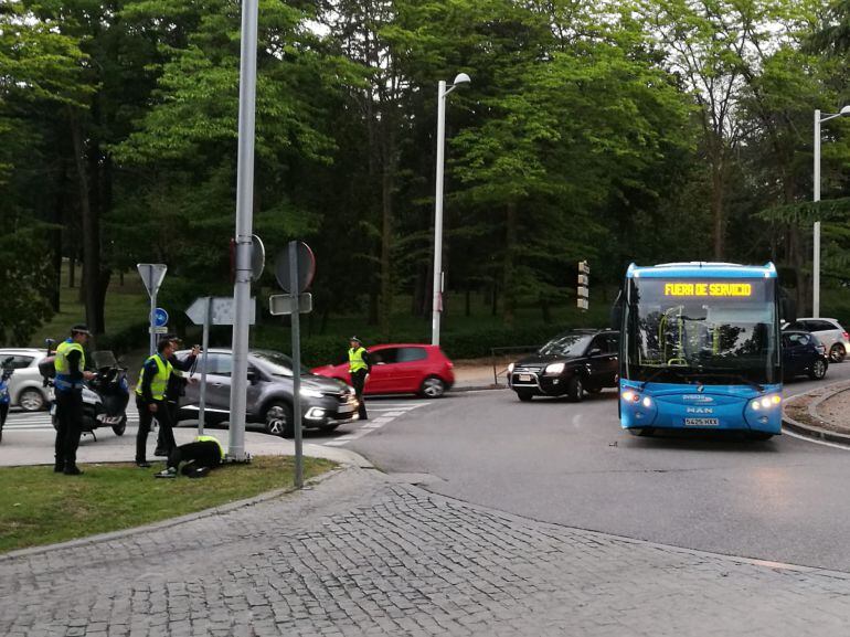 Accidente en la rotonda de La Pocilla