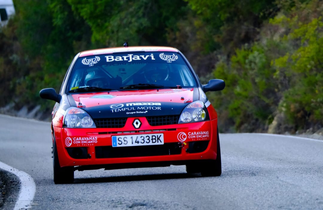 Alberto García durante el Rally Ciudad de Jerez