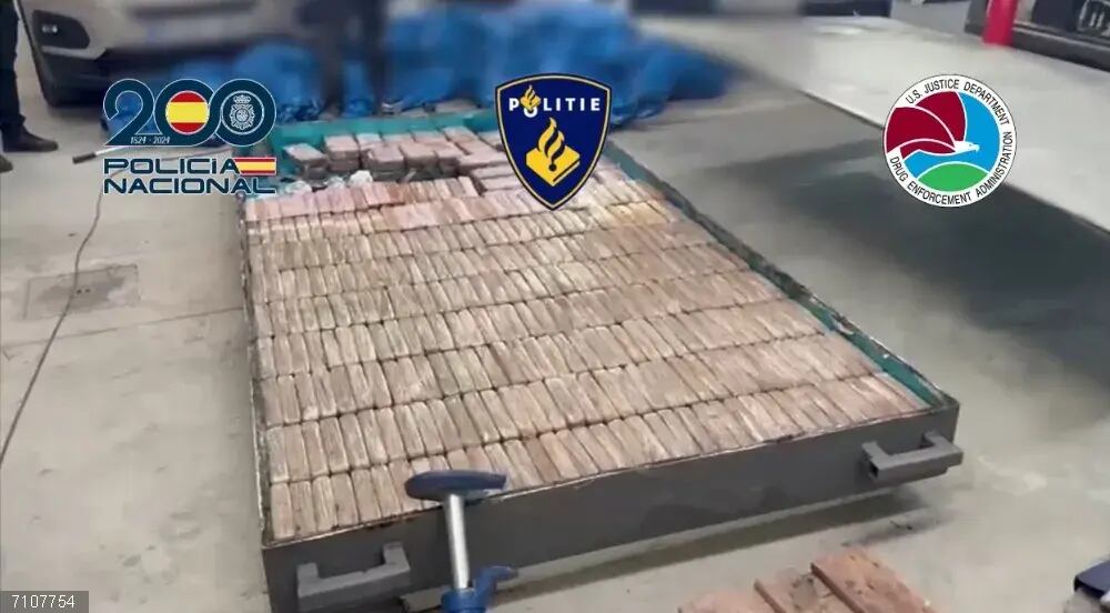 Cargamento incautado durante el operativo policial contra el Cartel Nuevo Jalisco en España