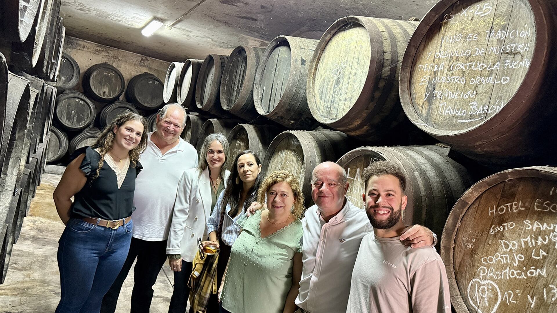 Visita de Manuel Barón a la Bodega Cortijo La Fuente
