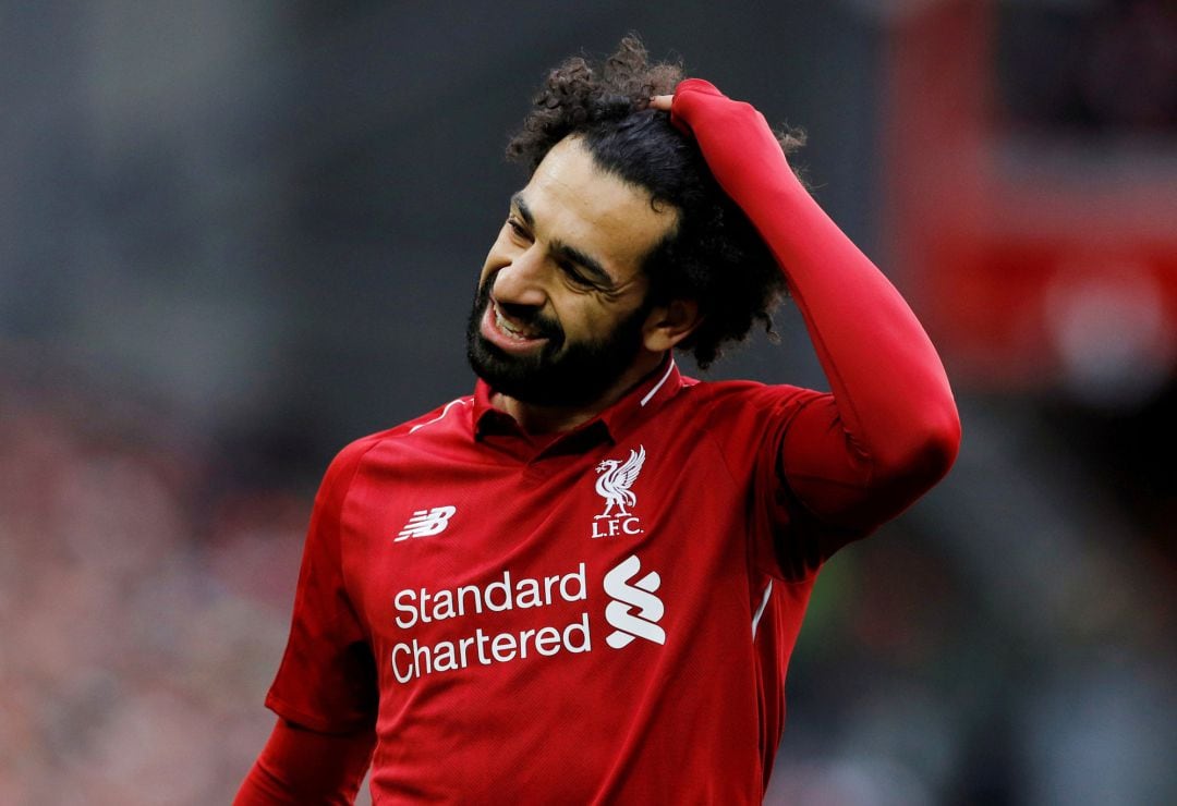 Salah, durante el partido contra el Chelsea. 