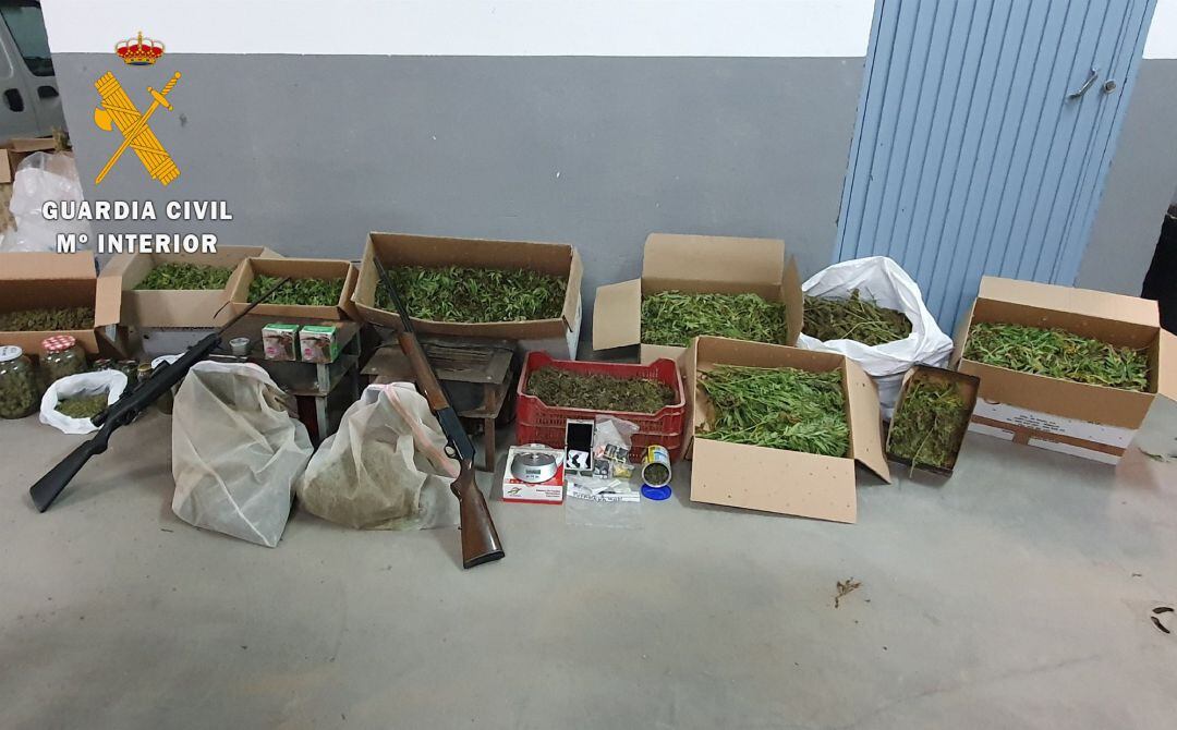 Imagen del material incautado.