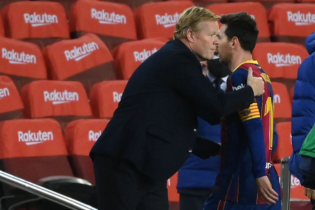 Koeman, en un partido con el Barça