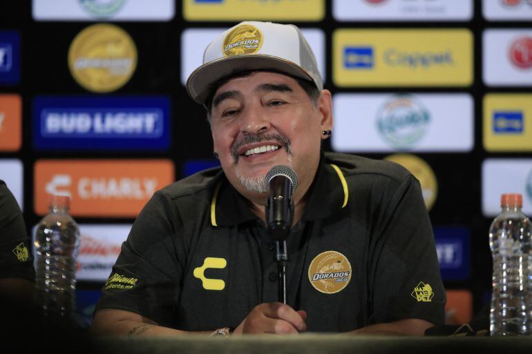 Maradona, en su presentación