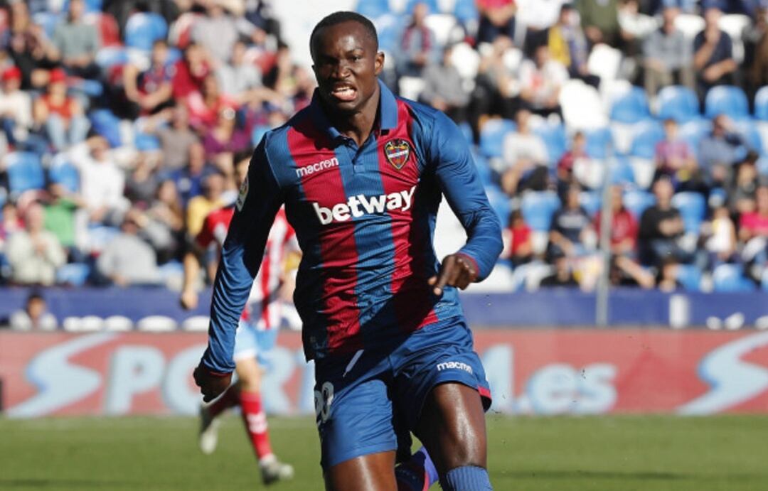 Dwamena en el partido de Copa ante el Lugo