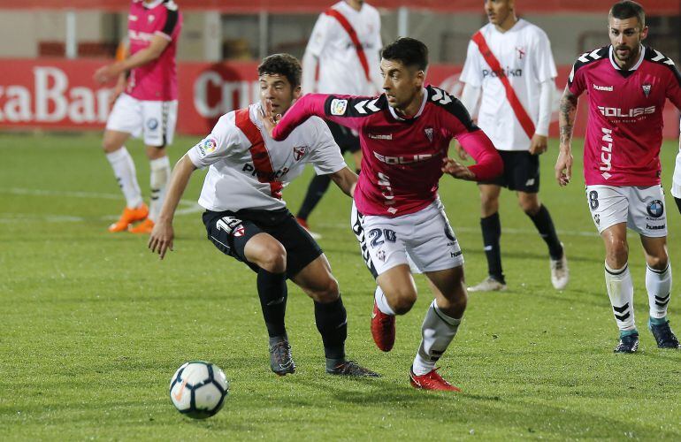 César De la Hoz en el partido Sevilla Atlético-Albacete.