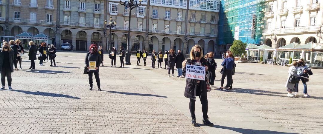 Concentración de peluqueras en A Coruña