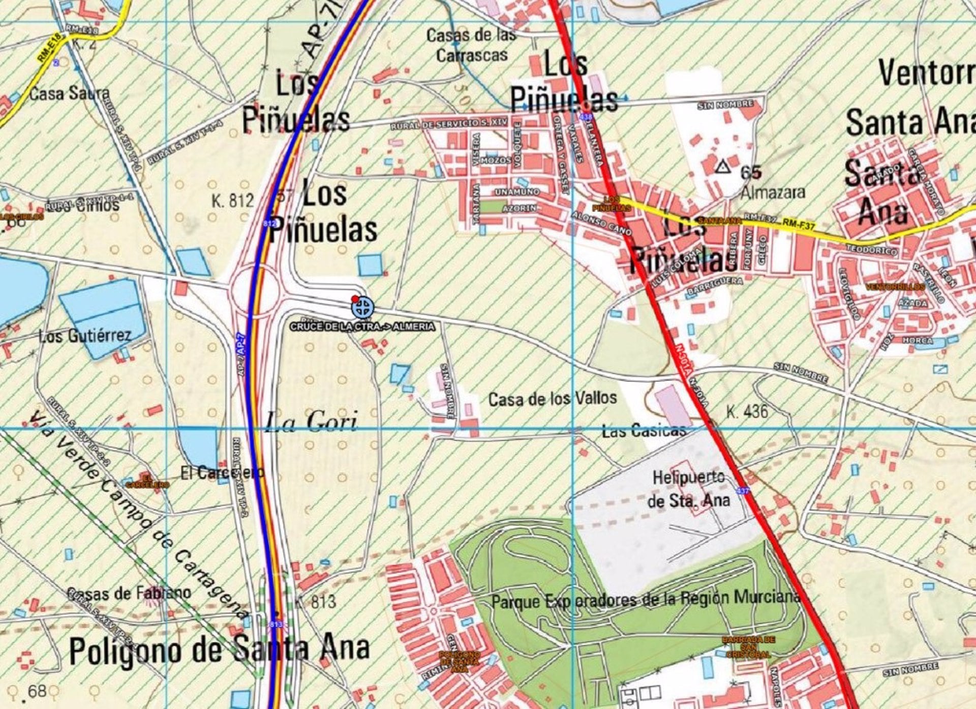 Lugar en el que se ha producido el accidente, sobre un plano