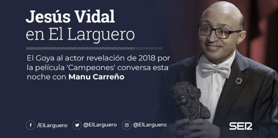 Jesús Vidal, protagonista de este lunes en El Larguero