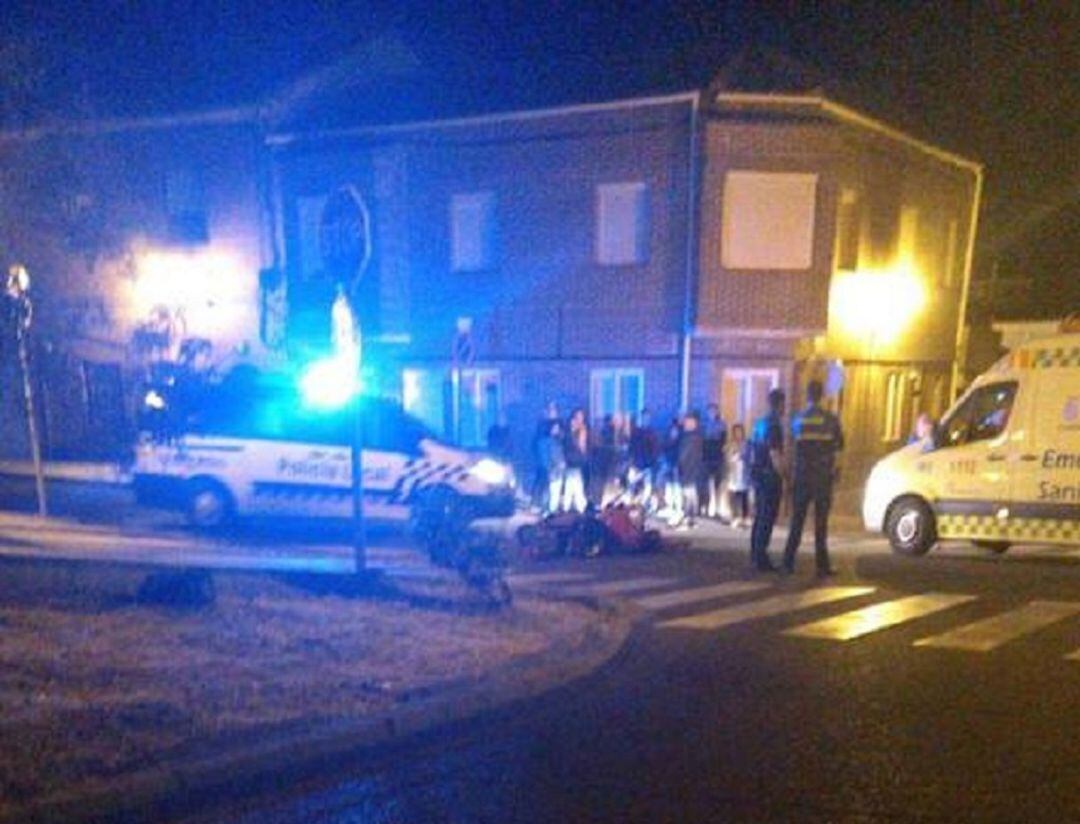 Lugar en el que ocurrió el accidente en Palencia