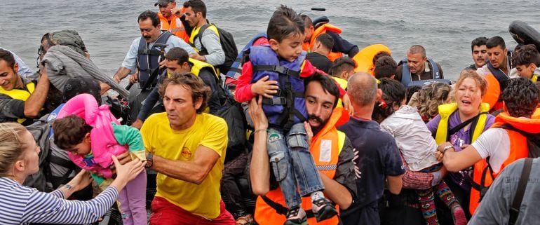 Efectivos de rescate de la ONG en el Mediterráneo.