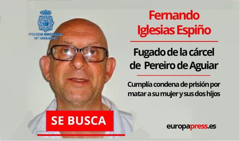 La Policía Nacional ha pedido la colaboración ciudadana para localizar a Fernando Iglesias Espiño, el preso que se ha fugado durante un permiso de fin de semana.