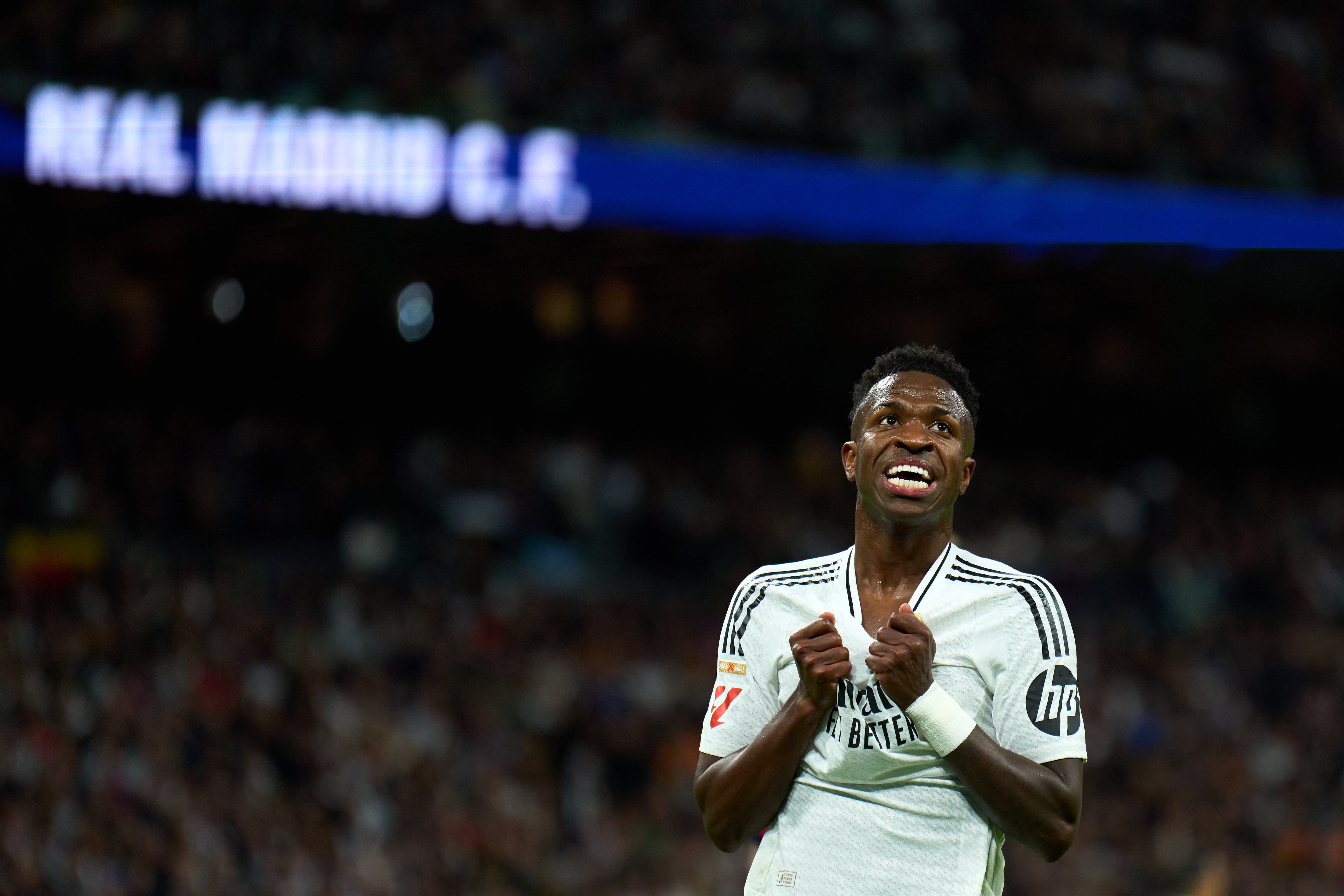 Vinicius Junior, del Real Madrid, durante El Clásico del Bernabéu. (Angel Martinez/Getty Images)