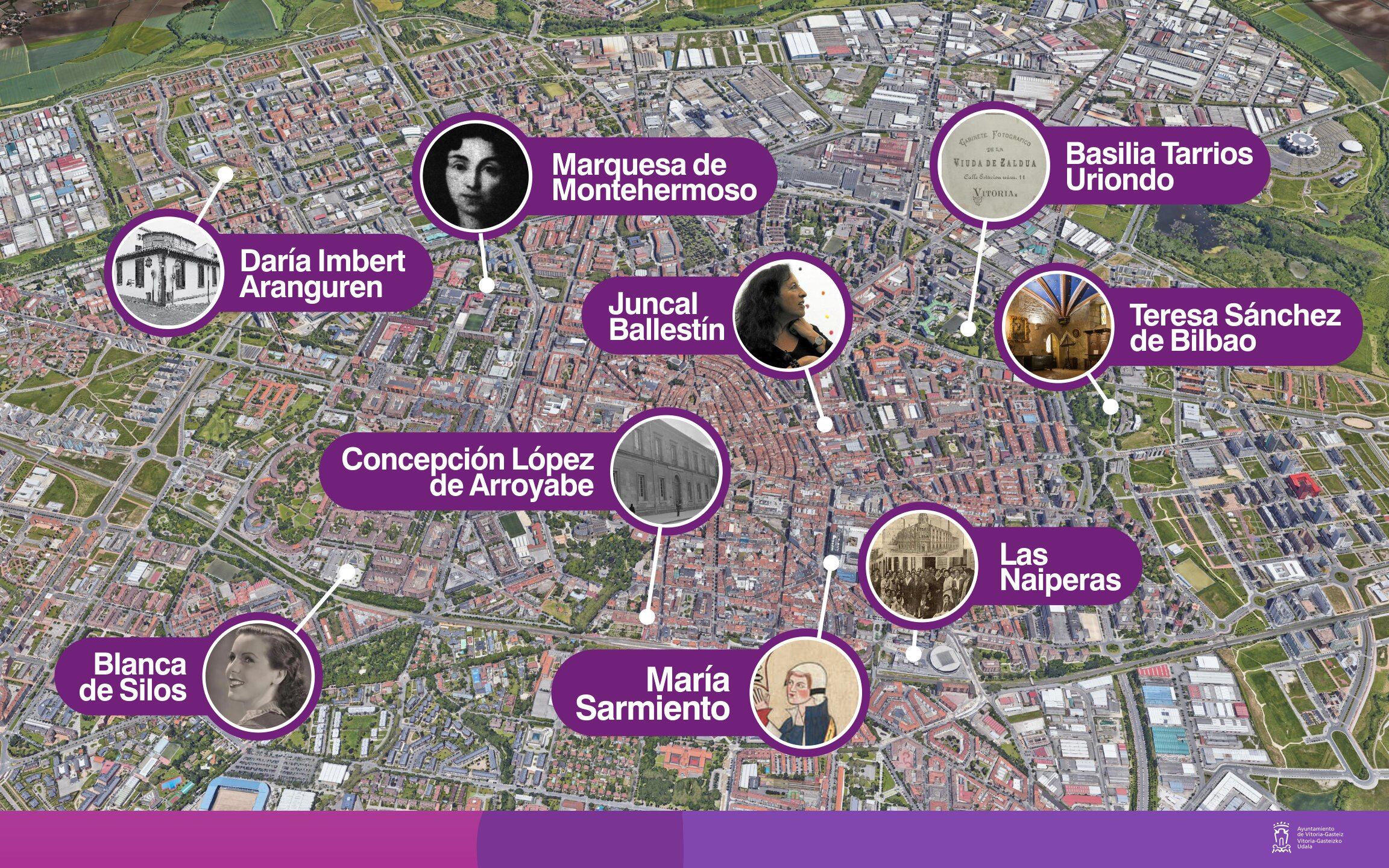 Vitoria avanza en su compromiso con un callejero más igualitario con la incorporación de 9 espacios dedicados a mujeres