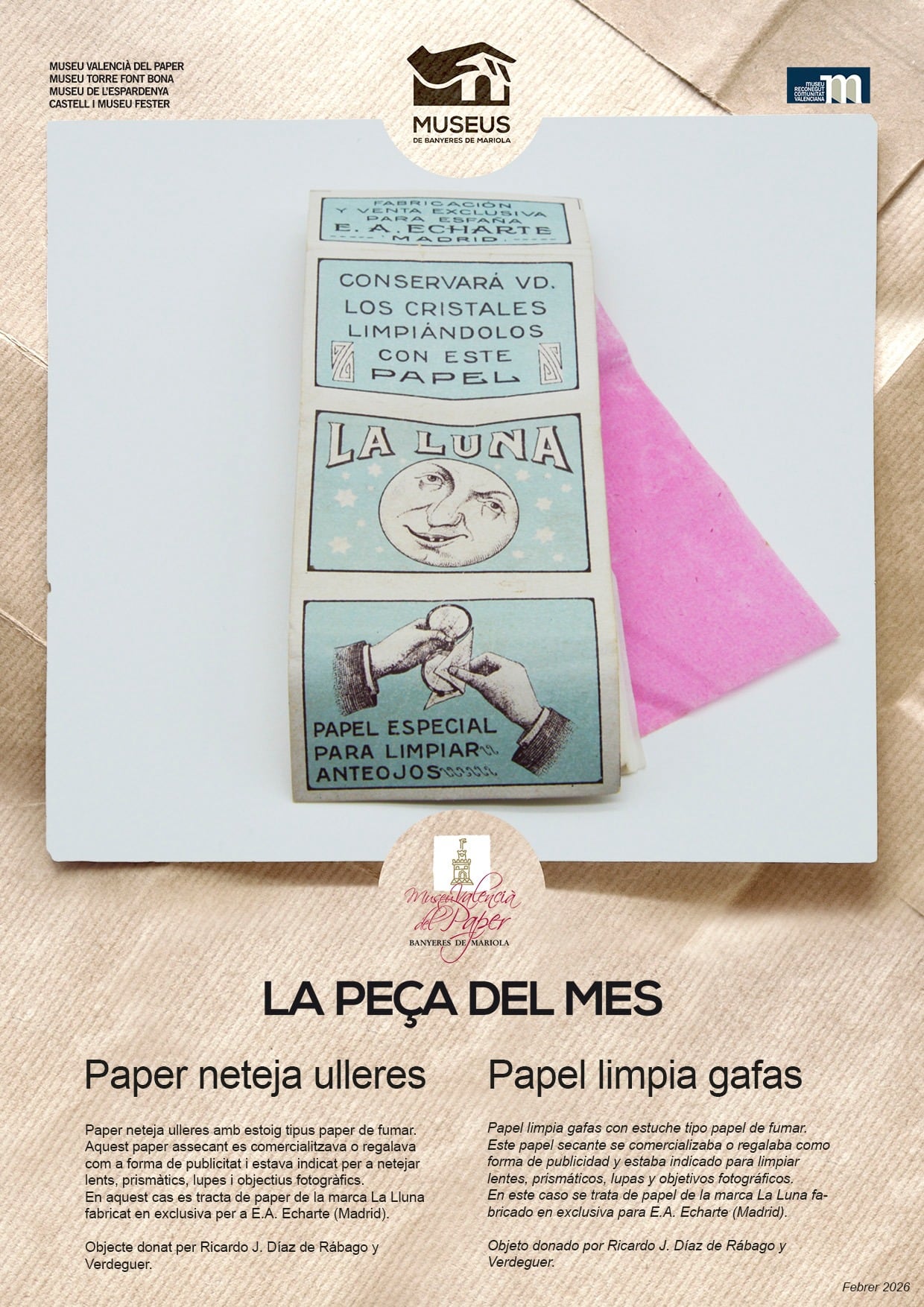 Pieza del mes de febrero