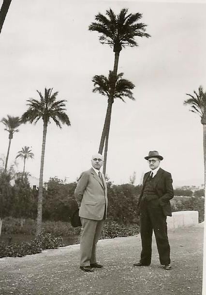 José Ballester y Juan Guerrero en el Paseo del Malecón de Murcia